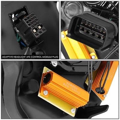 08-10 BMW 5-SERIES DUAL HALO PORJECTOR PAIR OF BLACK HEADLIGHTS BEAMER