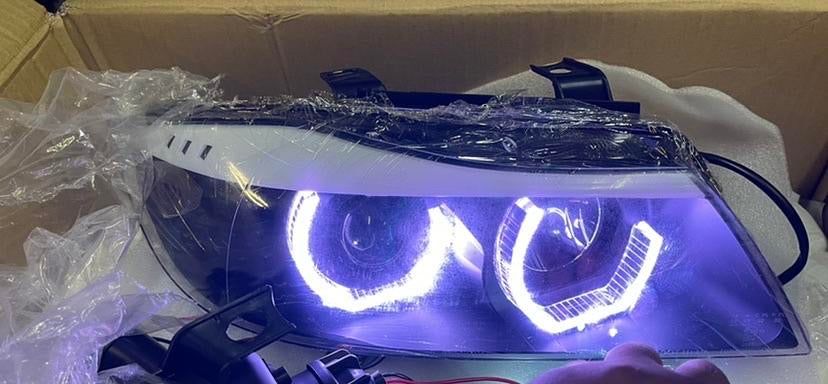 05-08 BMW 325I/ 325XI LED COLOR CHANGING BLACK HOUSING WHITE HEADLIGHT