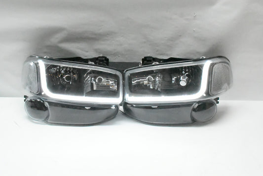 REFURBISHED 01-06 GMC DENALI BLACK CLEAR WITH LED HEADLIGHTS