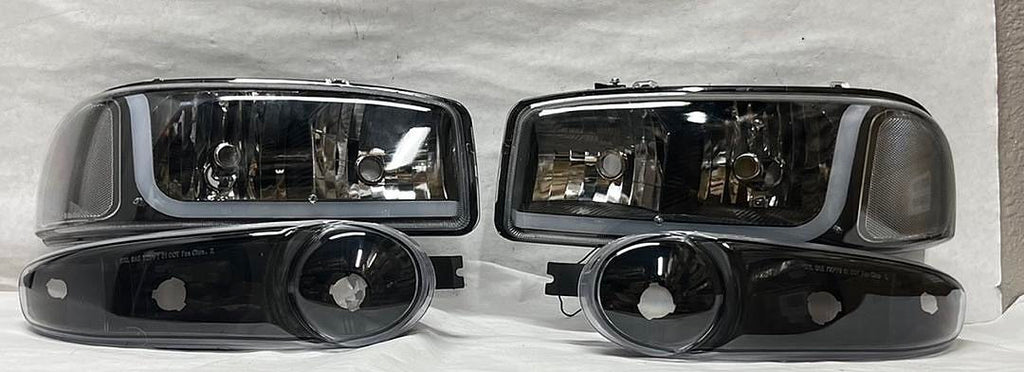 REFURBISHED 01-06 GMC DENALI BLACK CLEAR WITH LED HEADLIGHTS