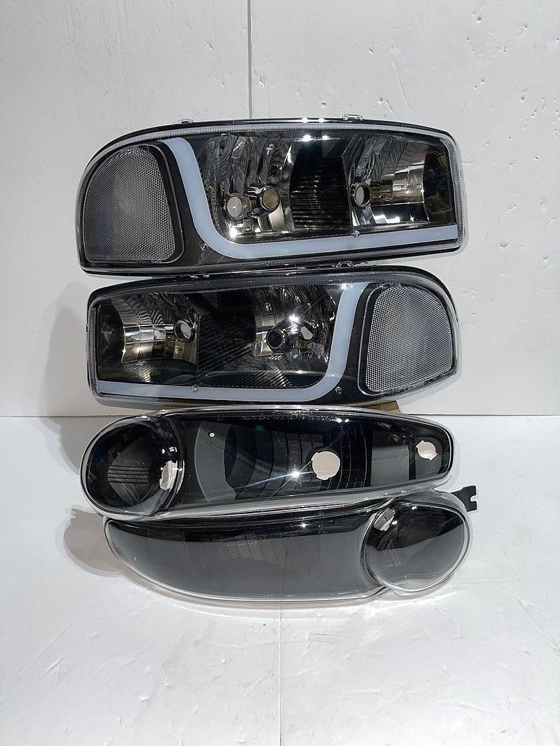 REFURBISHED 01-06 GMC DENALI BLACK CLEAR WITH LED HEADLIGHTS