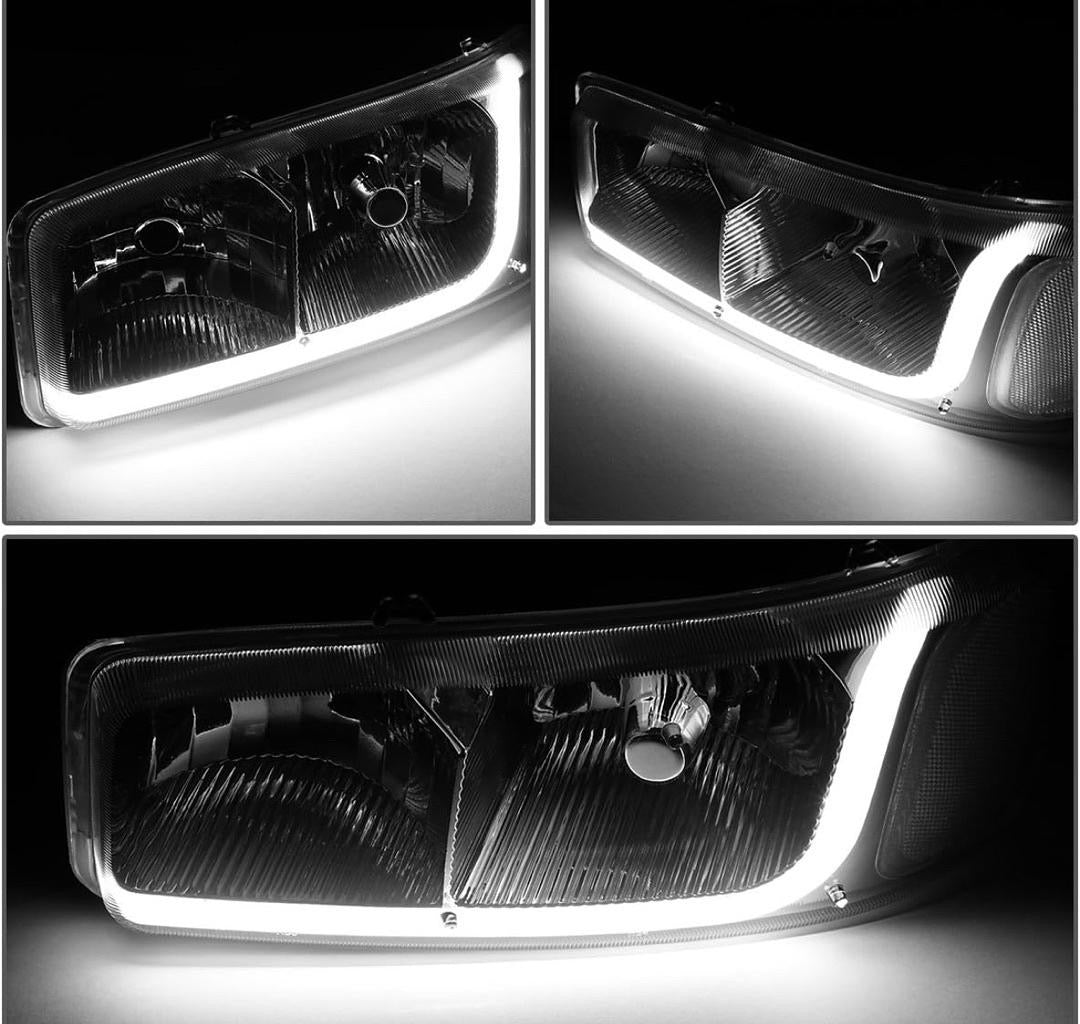 REFURBISHED 01-06 GMC DENALI CHROME CLEAR WITH LED HEADLIGHTS