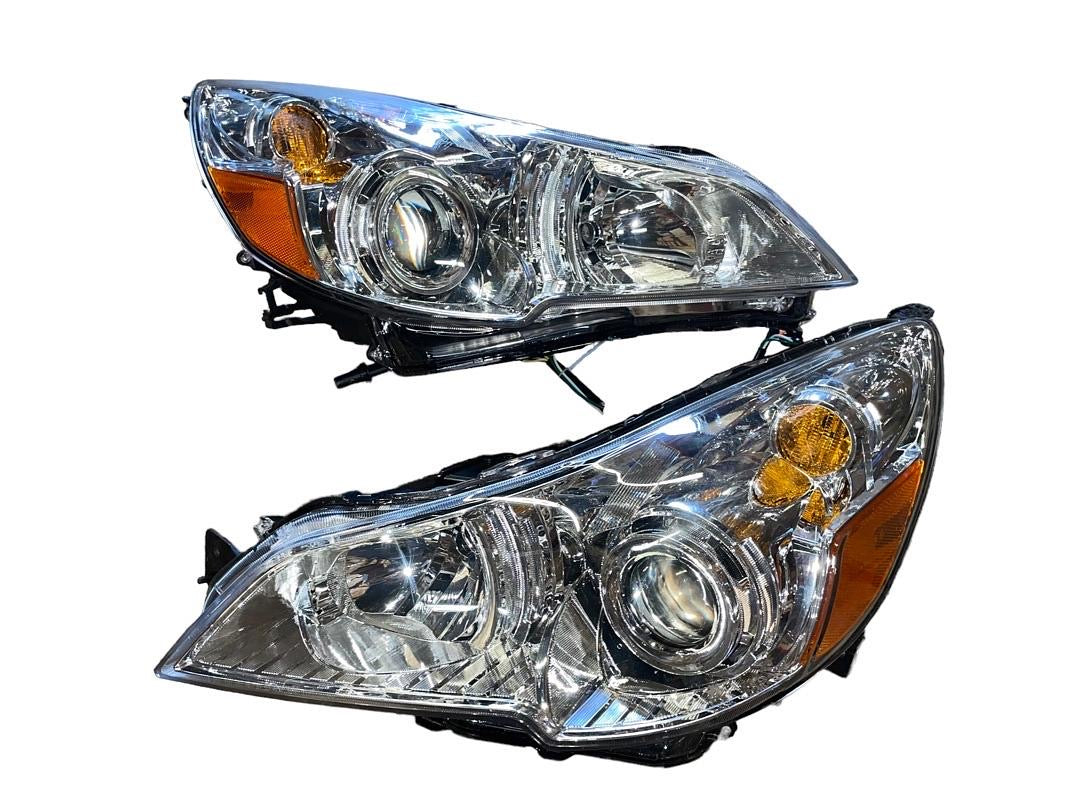 10-14 SUBARU OUTBACK / LEGACY CHROME / AMBER HEADLIGHTS