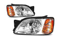 CHROME AMBER HEADLIGHT, PAIR 00-04 SUBARU LEGACY GT
