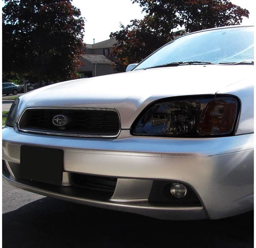 REFURBISHED SMOKE / AMBER HEADLIGHT, PAIR 00-04 SUBARU LEGACY GT