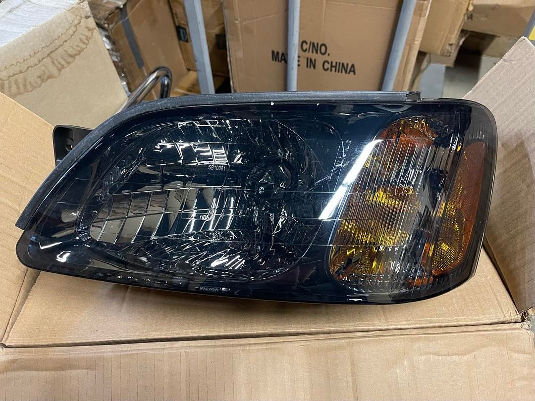 REFURBISHED SMOKE / AMBER HEADLIGHT, PAIR 00-04 SUBARU LEGACY GT