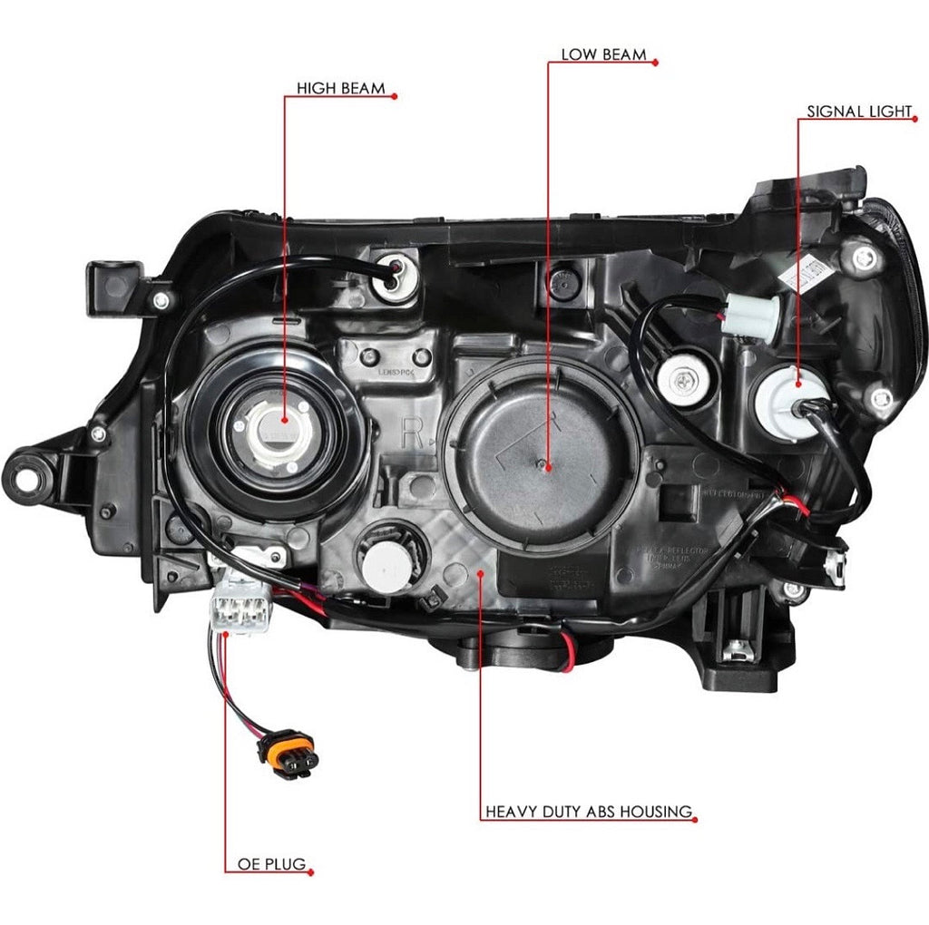 09-13 SUBARU FORESTER CHROME HOUSING CLEAR CORNER HEADLIGHTS REPLACEMENT