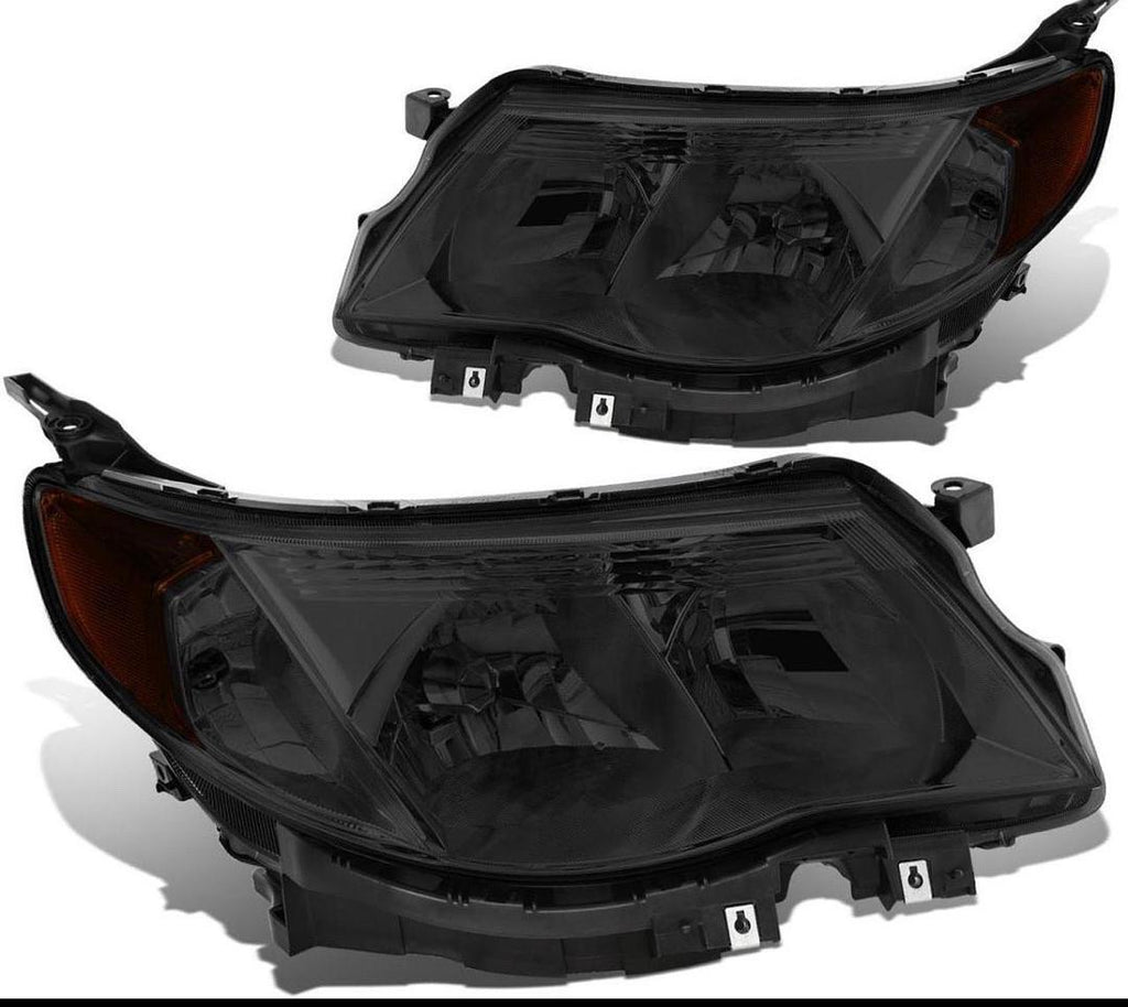 09-13 SUBARU FORESTER SMOKED HOUSING AMBER CORNER HEADLIGHTS REPLACEMENT