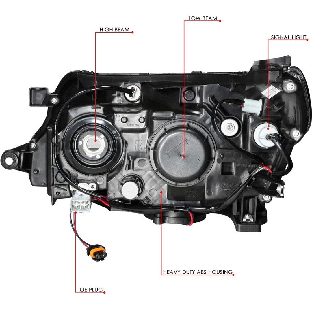 09-13 SUBARU FORESTER SMOKED HOUSING AMBER CORNER HEADLIGHTS REPLACEMENT