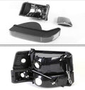 92-96 FORD BRONCO F-150 / F-250 / F-350 BLACK CLEAR HEADLIGHTS LED