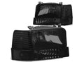 Open Box 92-96 FORD F-150 / F-250 / F-350 92-96 FORD BRONCO BLACK SMOKED HEADLIGHTS