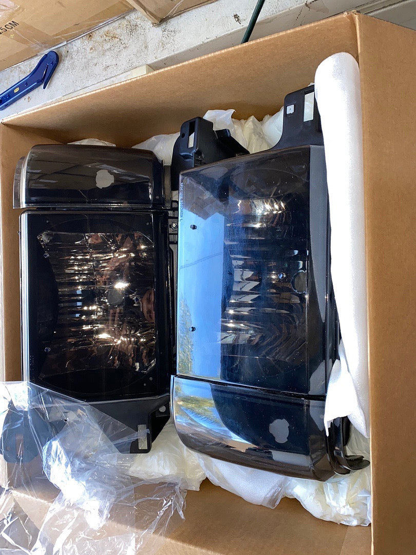 Open Box 87-91 FORD BRONCO 87-91 FORD F-150 F-250 F-350 CHROME HOUSING AND SMOKED HEADLIGHTS