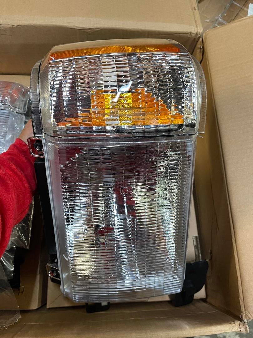 REFURBISHED 87-91 FORD BRONCO / F-150 F-250 F-350 CHROME FACTORY STYLE HEADLIGHTS REPLACEMENT