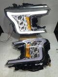 18-20 FORD F150 LED DRL SEQUENTIAL HALO PROJECTOR HEADLIGHTS