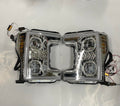 17-19 FORD F-250 F-350 F-450 SUPER DUTY LED 3D HEADLIGHTS CHROME WITH AMBER