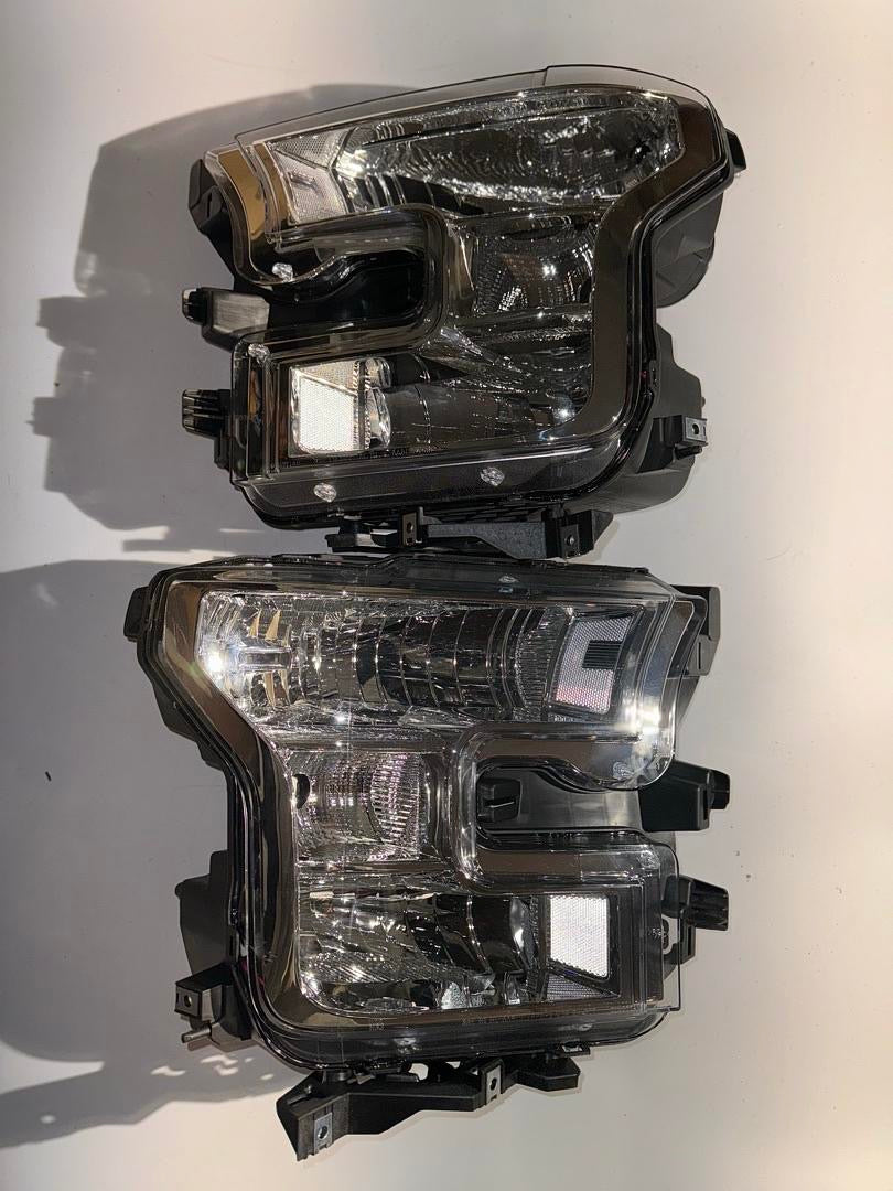 15-17 FORD F-150 CHROME HOUSING CLEAR REFLECTOR HALOGEN HEADLIGHTS