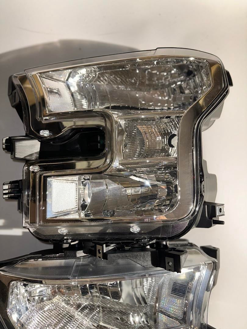15-17 FORD F-150 CHROME HOUSING CLEAR REFLECTOR HALOGEN HEADLIGHTS