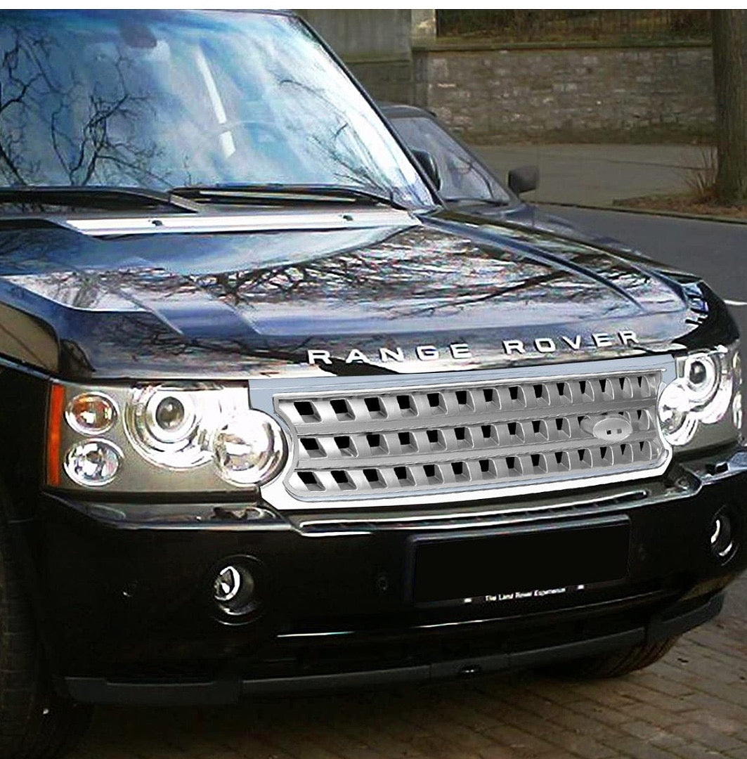 06-09 LAND ROVER RANGE ROVER FRONT GRILLE - SQUARE MESH - CHROME/SILVER