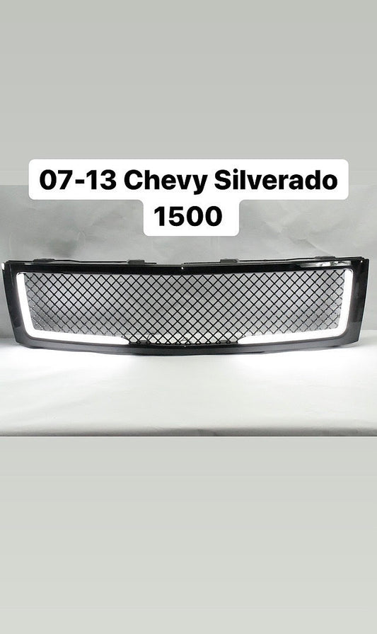07-13 CHEVY SILVERADO 1500 led black front bumper grille