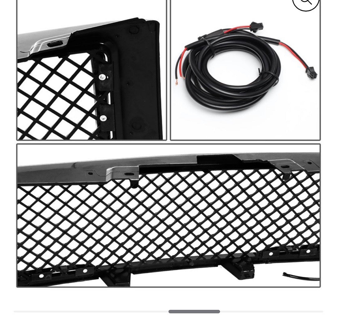 07-13 CHEVY SILVERADO 1500 led black front bumper grille