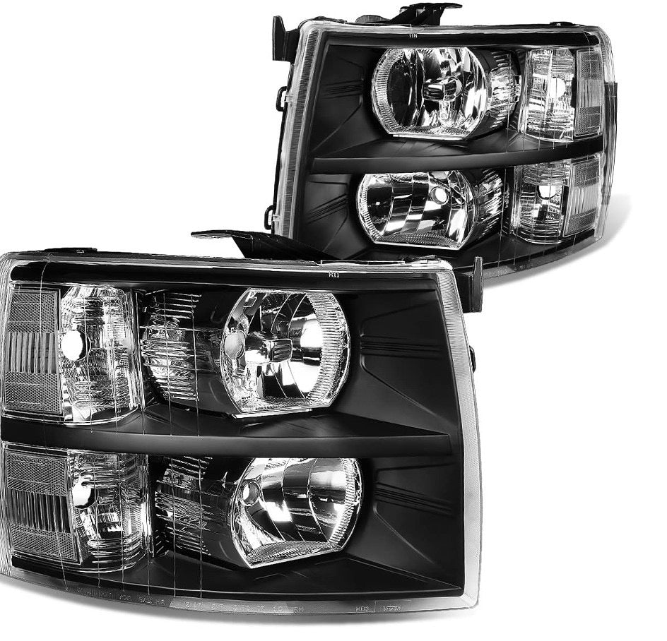 NEW !! 07-13 CHEVY SILVERADO BLACK HOUSING AND CLEAR