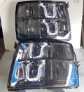 CHEVY SILVERADO SMOKED PROJECTOR LED HEADLIGHTS FOR 2007 TO 2013