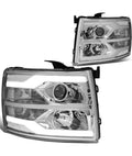 07-13 CHEVY SILVERADO CHROME CLEAR LED 3D PROJECTOR