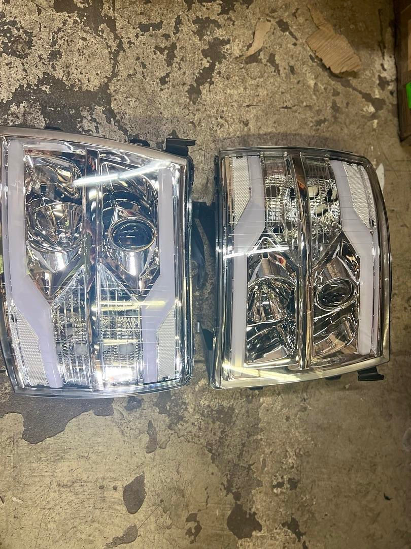 07-13 CHEVY SILVERADO CHROME CLEAR LED 3D PROJECTOR