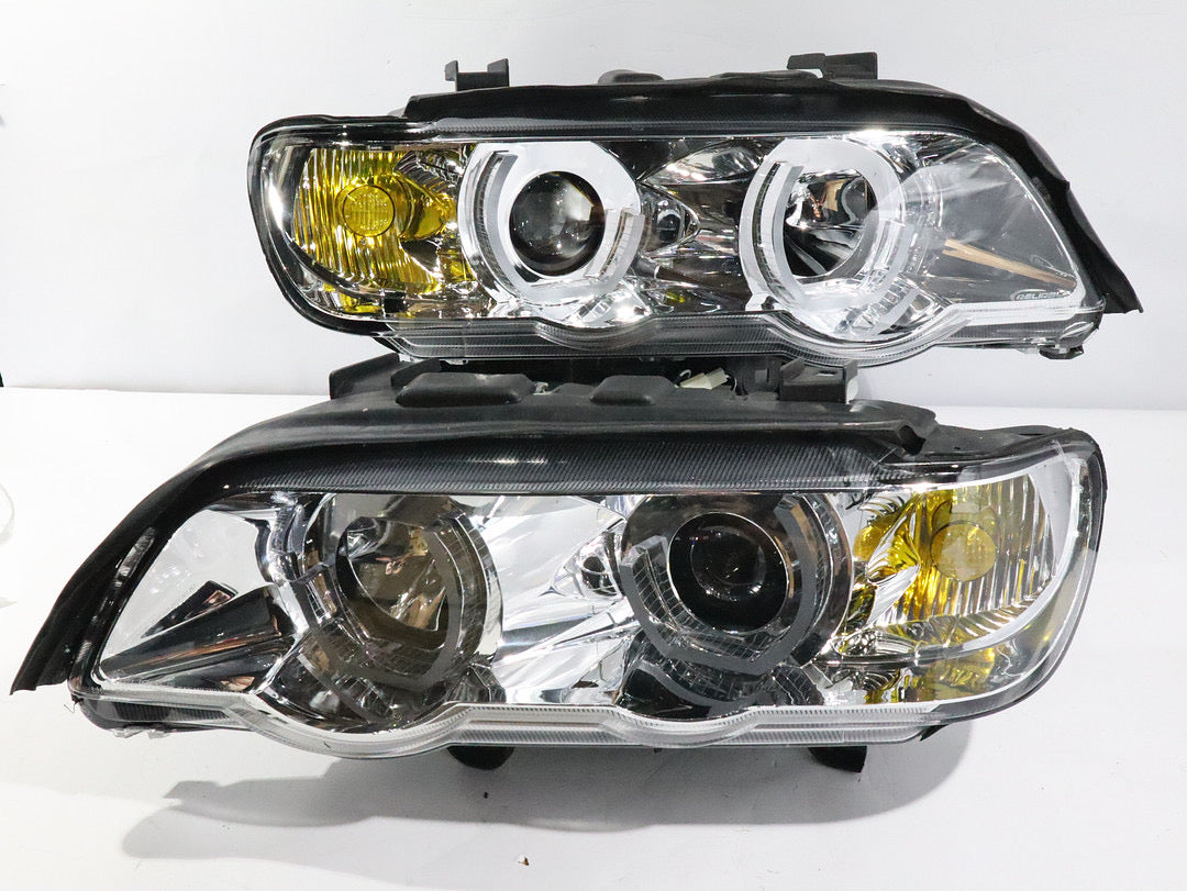 FOR 00-03 X5 CHROME 3D LED PROJECTOR HEADLIGHTS REPLACEMENT