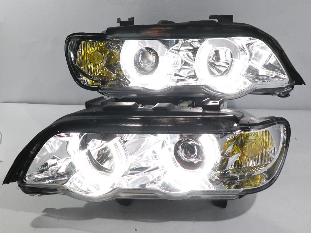FOR 00-03 X5 CHROME 3D LED PROJECTOR HEADLIGHTS REPLACEMENT