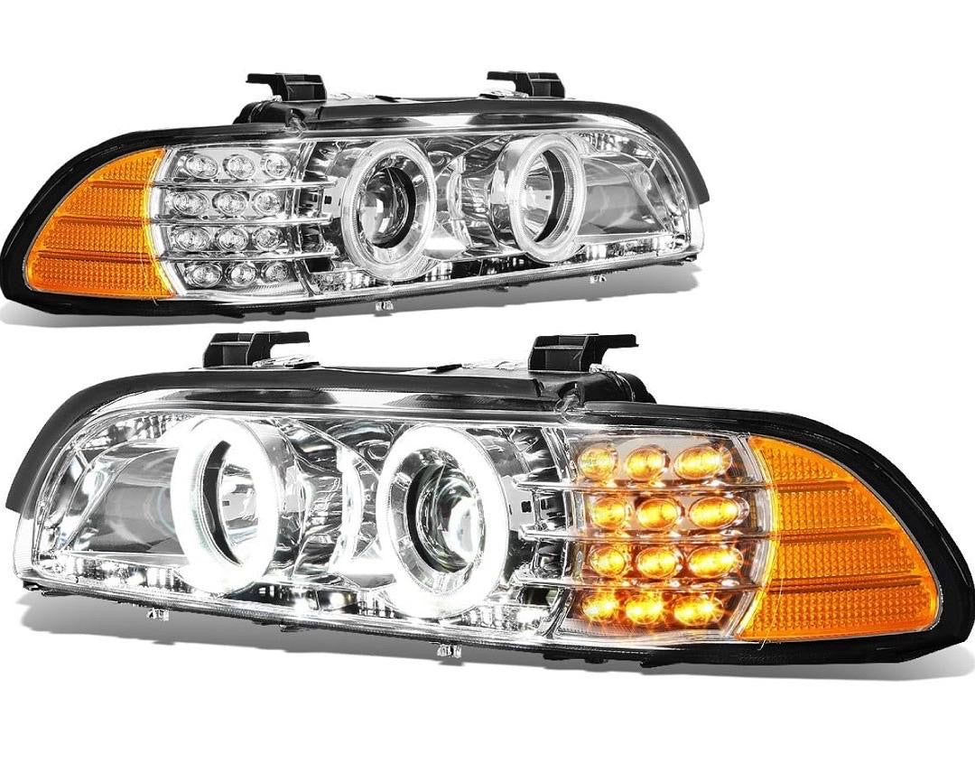 REFURBISHED 97-03 BMW E39 5-SERIES LED DRL / SIGNAL PROJECTOR HEADLIGHTS
