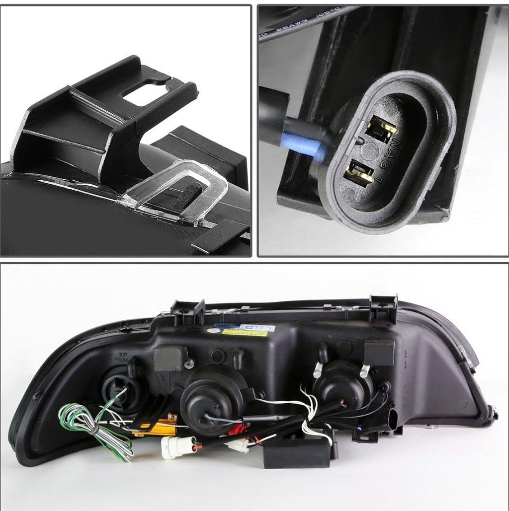 REFURBISHED 97-03 BMW E39 5-SERIES LED DRL / SIGNAL PROJECTOR HEADLIGHTS