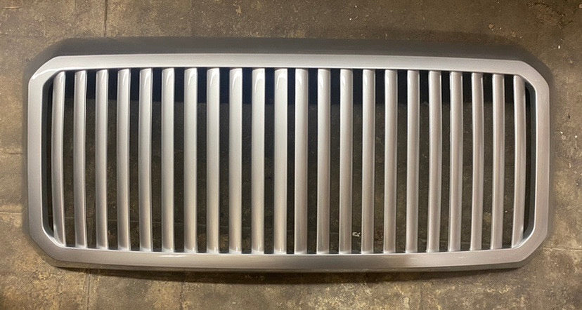 #11 DISPLAY FRONT BUMPER GRILLE 11-16 FORD F250 F350 F450 F550 SUPER DUTY VERTICAL FENCE SILVER FRONT BUMPER GRILLE