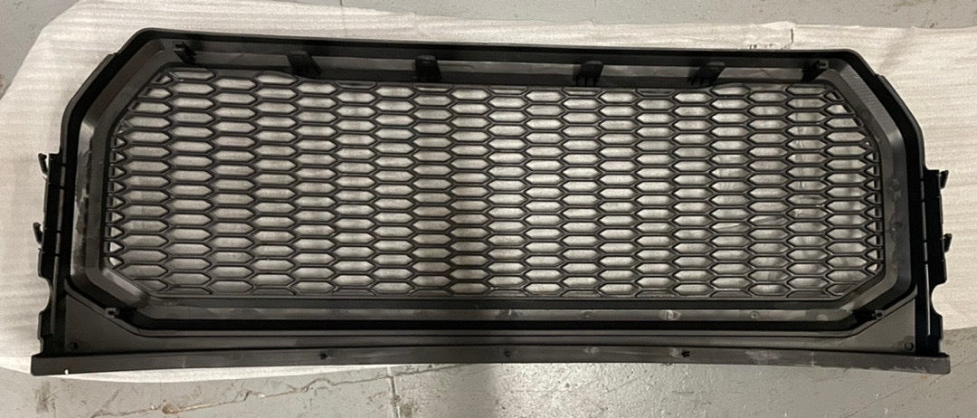 15-17 FORD F150 BADGELES HONEYCOMB STYLE FRONT UPPER BUMPER MESH GRILL GLOSSY BLACK