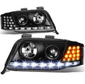 02-04 A6 / A6 QUATTRO (FACELIFTED MODELS) HEADLIGHTS BLACK LED