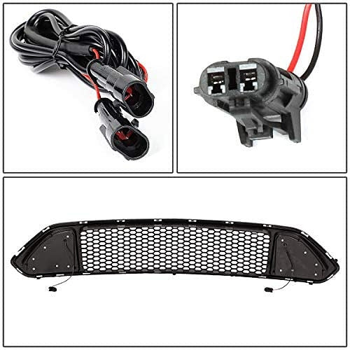REJILLA DELANTERA PARA PARACHOQUES CON FORMA DE PANAL DE ABEJA, COLOR BLANCO PARA FORD MUSTANG BASE, ECOBOOST, GT 18-20