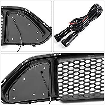 REJILLA DELANTERA PARA PARACHOQUES CON FORMA DE PANAL DE ABEJA, COLOR BLANCO PARA FORD MUSTANG BASE, ECOBOOST, GT 18-20