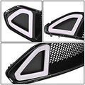 REJILLA DELANTERA PARA PARACHOQUES CON FORMA DE PANAL DE ABEJA, COLOR BLANCO PARA FORD MUSTANG BASE, ECOBOOST, GT 18-20