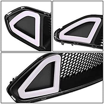 REJILLA DELANTERA PARA PARACHOQUES CON FORMA DE PANAL DE ABEJA, COLOR BLANCO PARA FORD MUSTANG BASE, ECOBOOST, GT 18-20