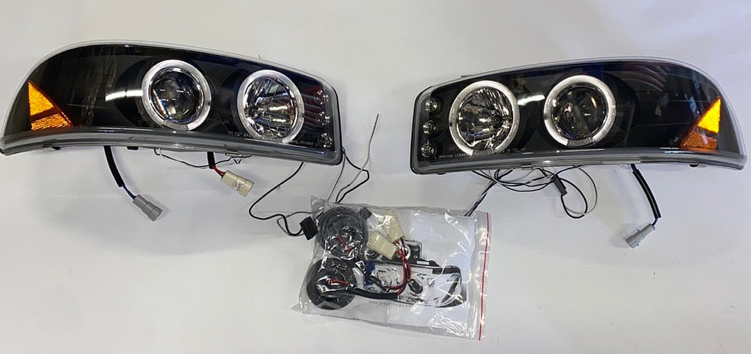 01-06 GMC DENALI HALO PROJECTORS BLACK CLEAR TOPS ONLY