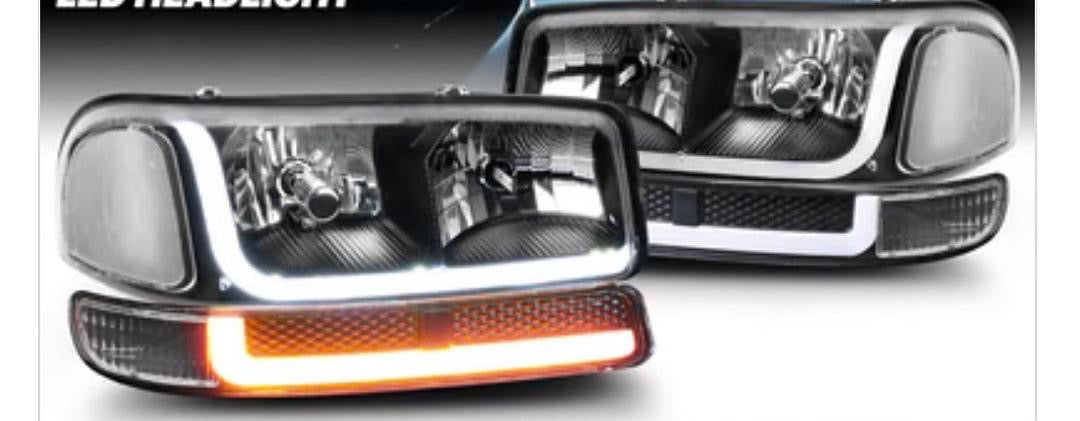 99-06 GMC SIERRA / YUKON BLACK WITH CLEAR HOUSING LED