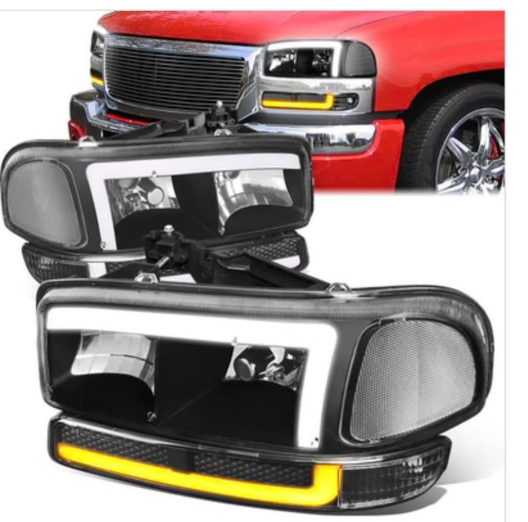 REFURBISHED 99-06 GMC SIERRA/ YUKON LED DRL HEADLIGHTS
