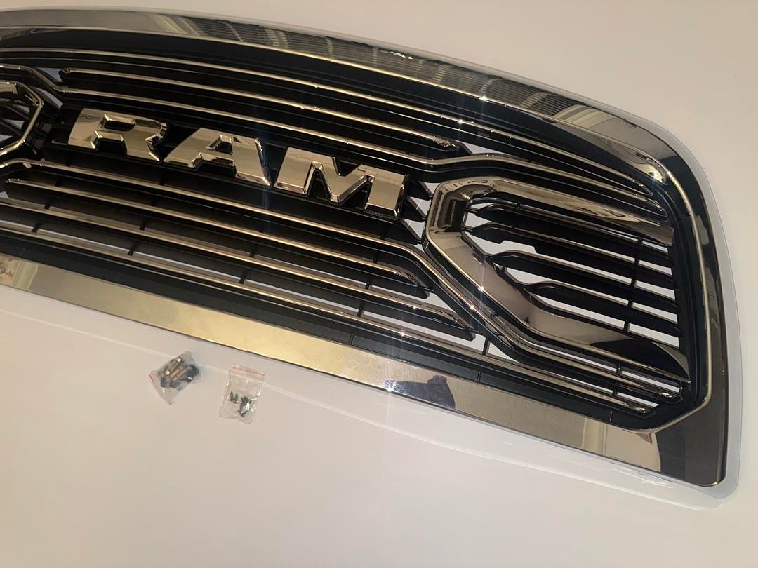 10-18 DODGE RAM 2500 3500 CHROME FRONT BUMPER GRILLE GRILL