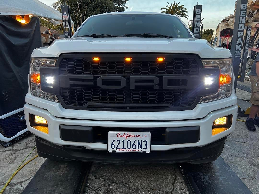 18-20 FORD F-150 RAPTOR STYLE LED GREY GRILLE