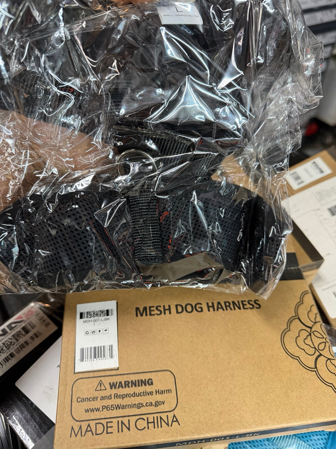 MDH-001-L-BK actual harness and packaging
