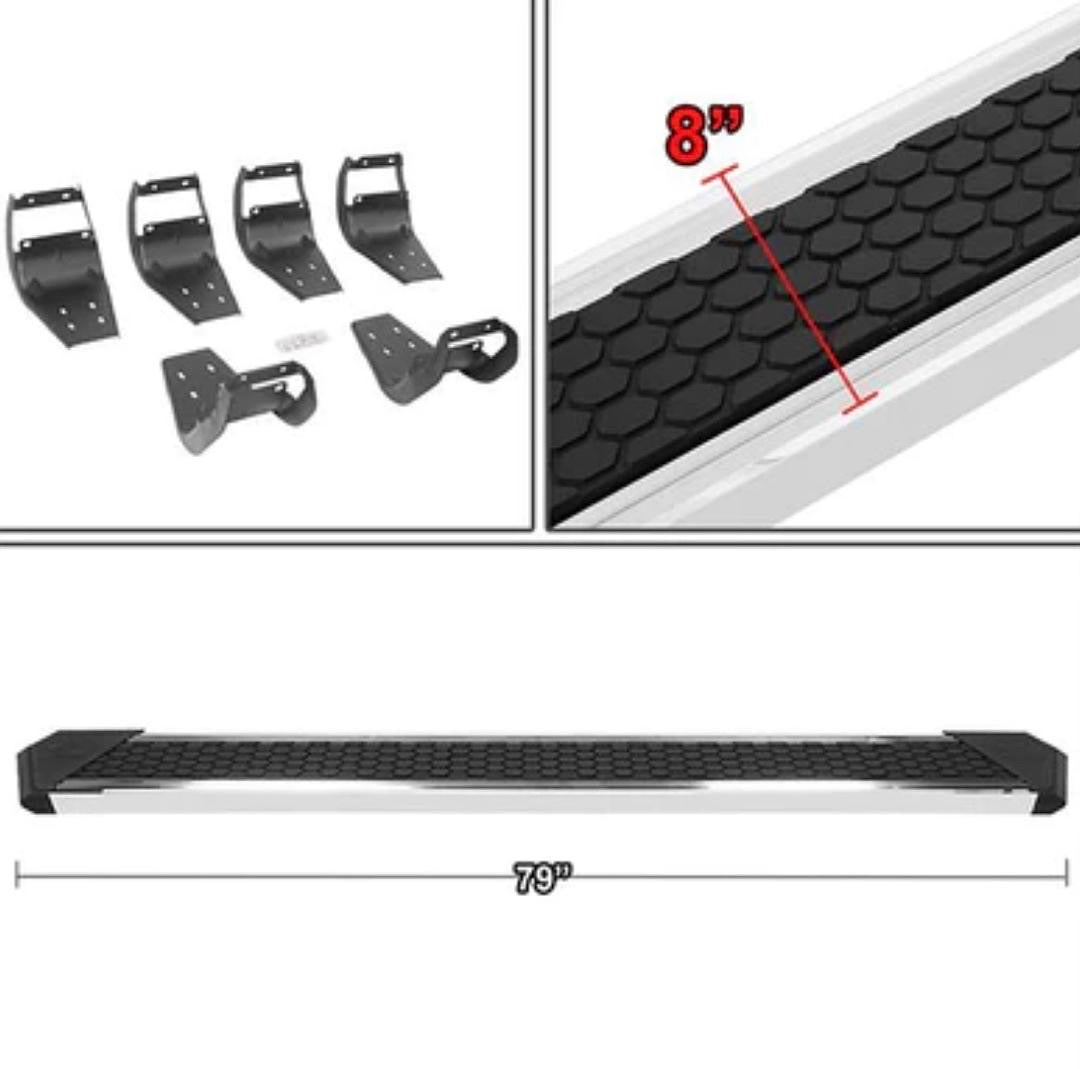 8” EXTENDED CAB CHROME RUNNING BOARDS FOR 15-22 FORD F-150 / 17-22 F-250/F-350