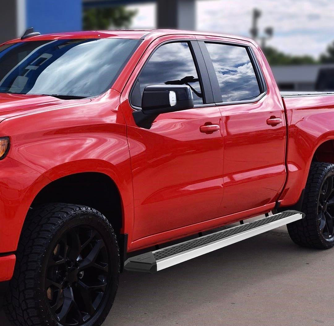 2019 TO 2023 CHEVY SILVERADO / GMC SIERRA 8” CHROME/BLACK CREW CAB RUNNING BOARDS