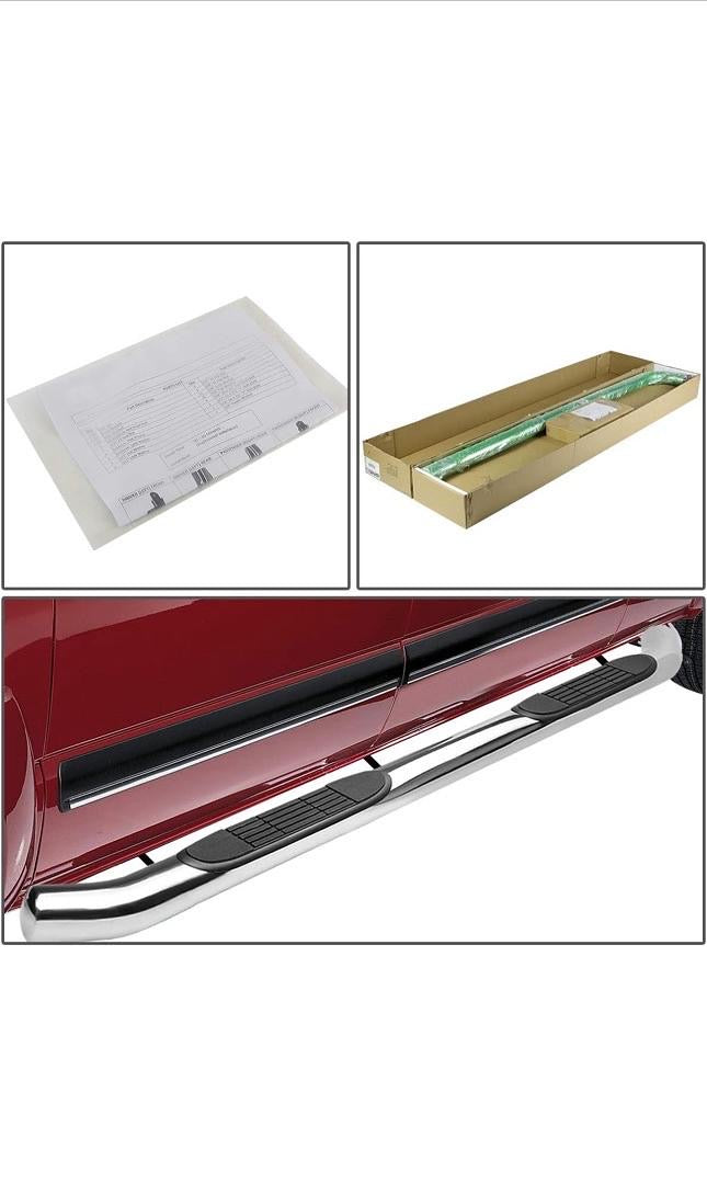 19-ON RAM 1500 CREW CAB 3” WIDE STAINLESS STEEL SIDE STEP BAR RUNNING BOARDS