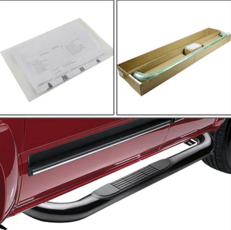 09-14 FORD F-150 BLACK TUBES RUNNING BOARDS SINGLE CAB