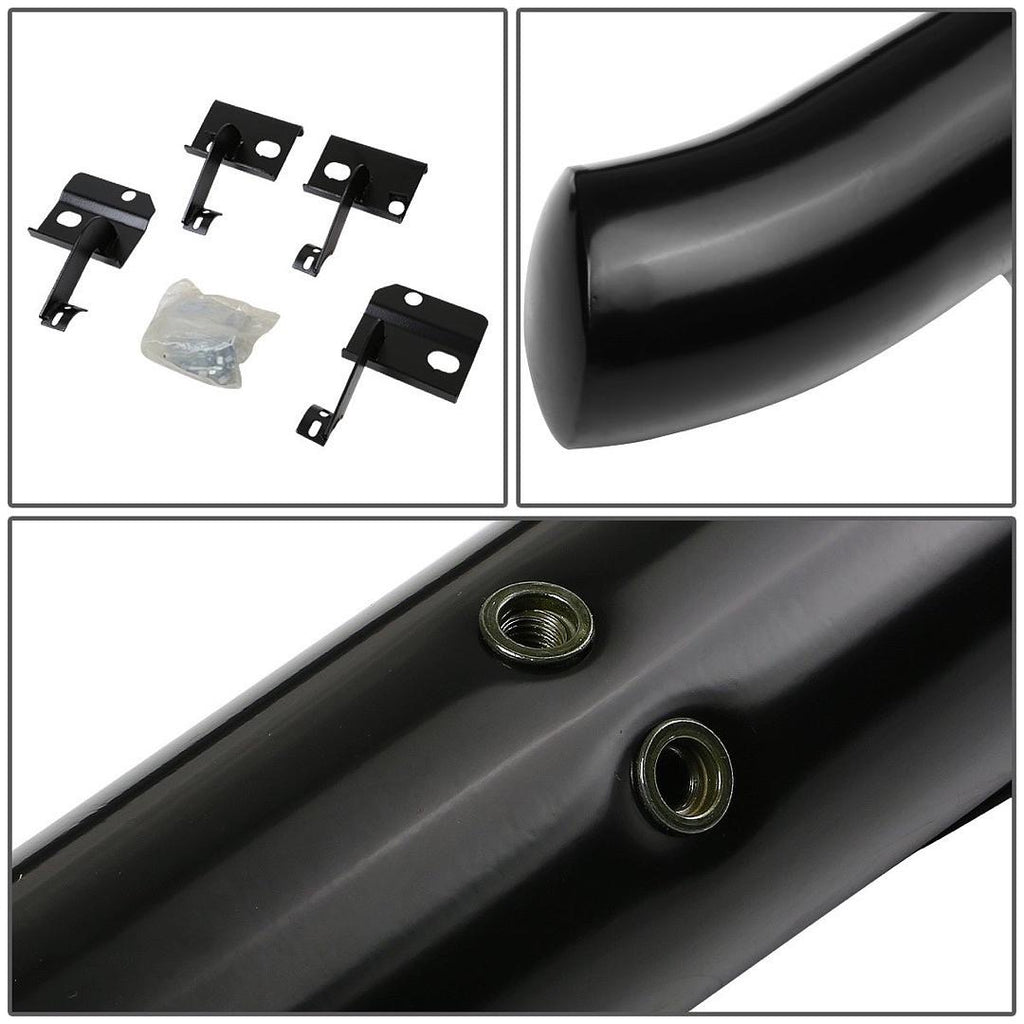 09-17 CHEVY TRAVERSE 3 INCHES POWDER COATED SIDE STEP NERF BAR RUNNING BOARDS 07-10 OUTLOOK/08-17 ENCLAVE, BLACK